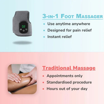 3-in-1 Elektrische Enkelmassager met Warmte & Vibratie – Orion