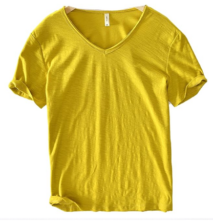 Heren V-hals Linnen Shirt - Luca