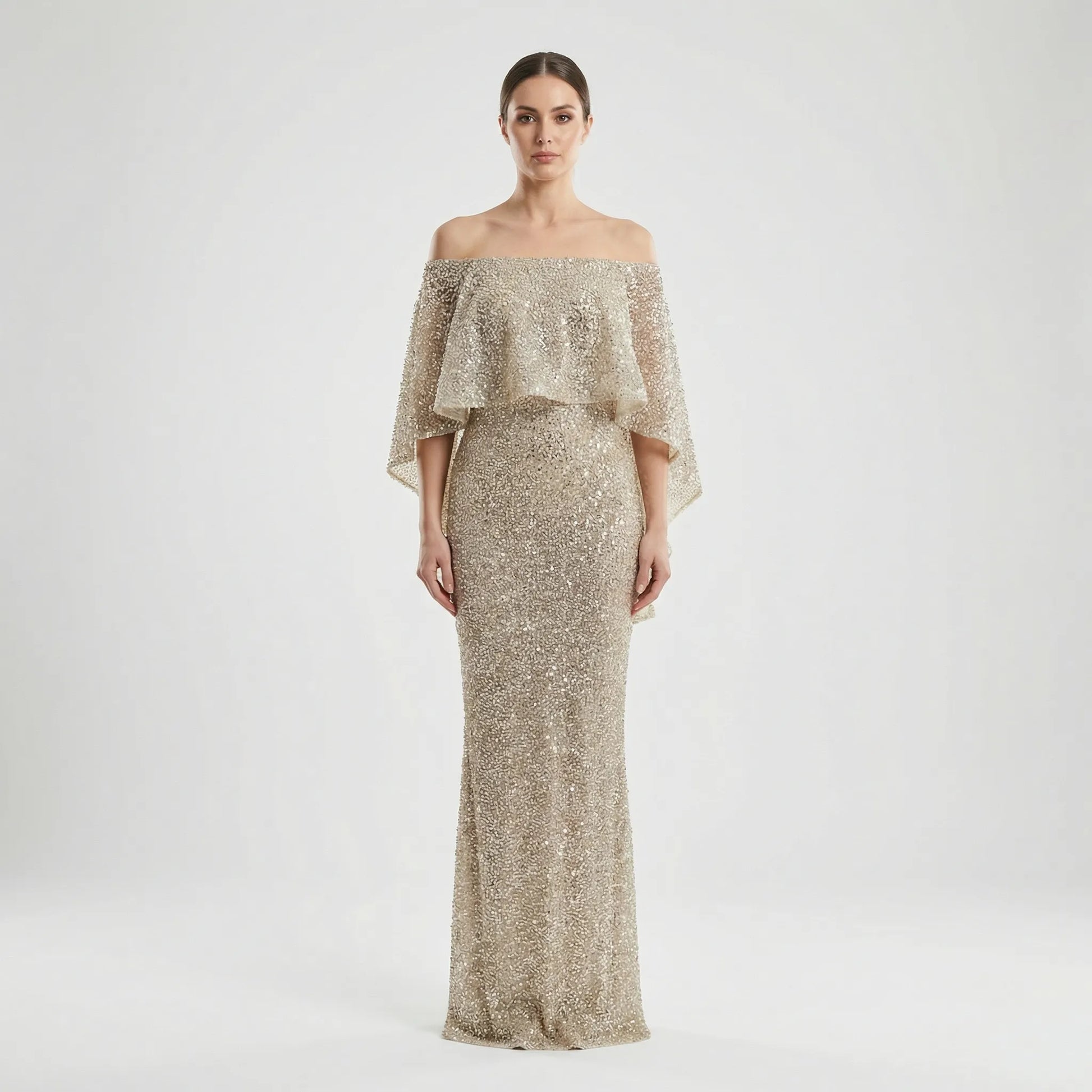 Schimmerndes A-Linie Maxikleid - Jeanne