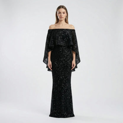 Schimmerndes A-Linie Maxikleid - Jeanne