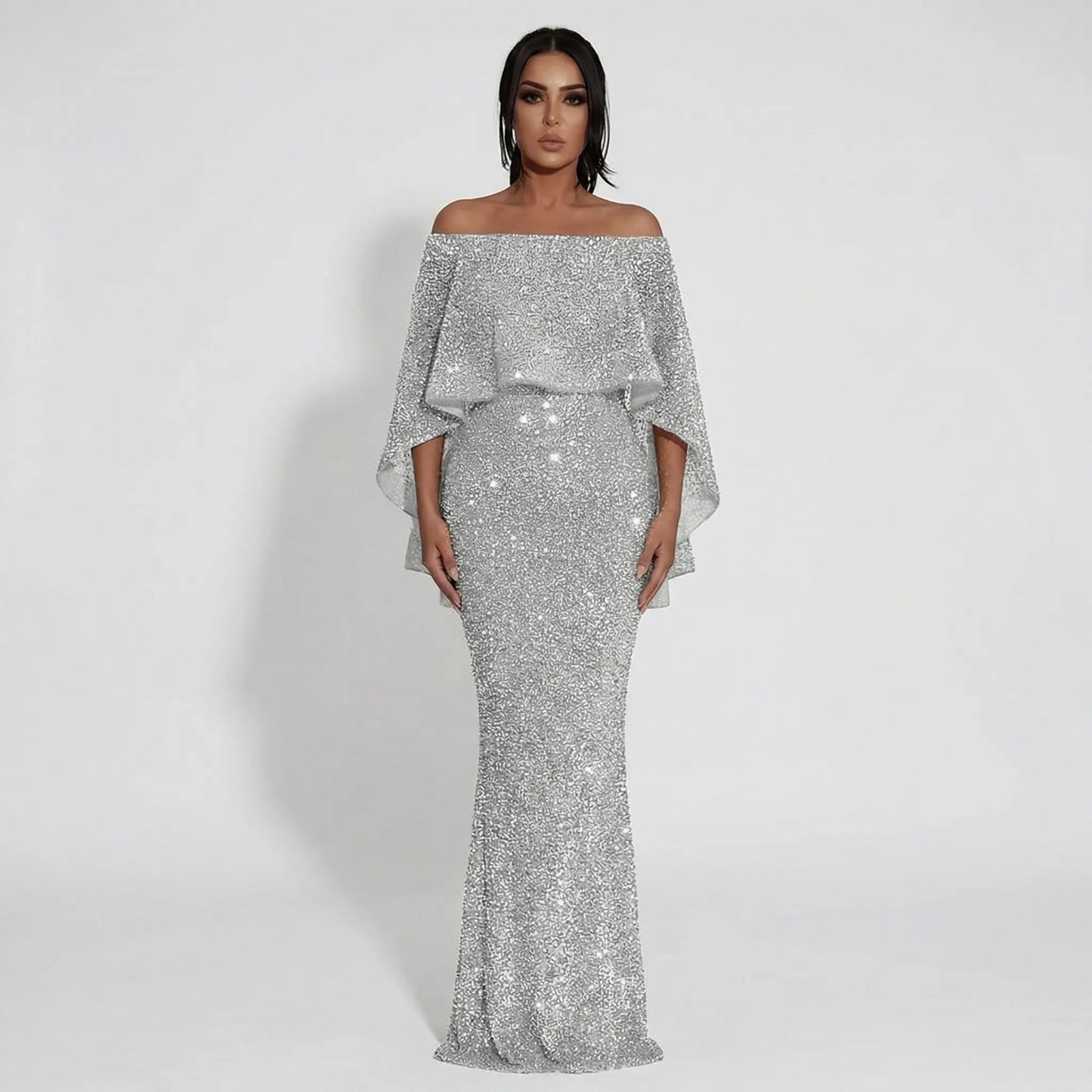 Schimmerndes A-Linie Maxikleid - Jeanne