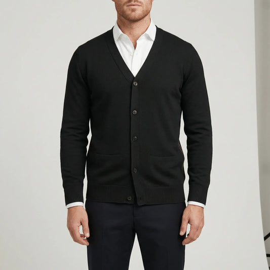 Schmal Geschnittene Strickjacke Mit Langen Ärmeln - Devin