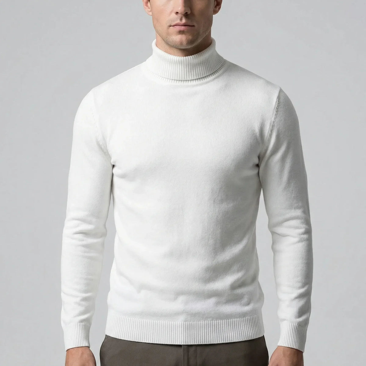 Schmal Geschnittener Rollkragenpullover Für Herren - Dario