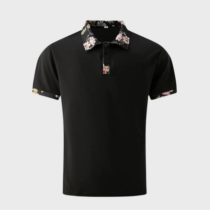 Heren Polo met Subtiele Print - Noah