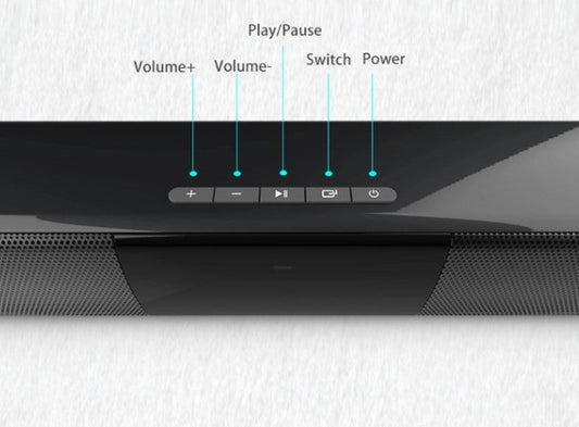 Draadloze Bluetooth Soundbar Stereo Speakersysteem met FM & USB – CineWave