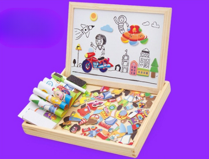 KreativBox magnetspel – leerplezier met puzzel & tekenbord