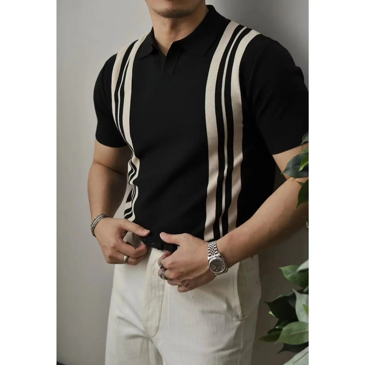 Slim Fit Heren Polo met rits – Fabrizio