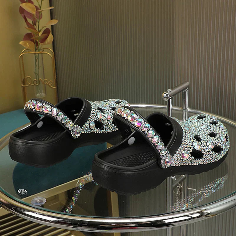 Kristalversierde Zomer Dames Slippers van EVA – Alviera