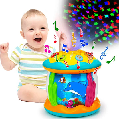 Lichtspel-trommel voor baby's – muziek & projectie voor zintuiglijke ontwikkeling