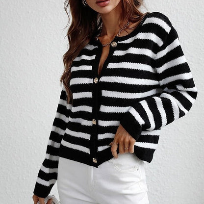 Gestreept Dames Herfstvest – Leona