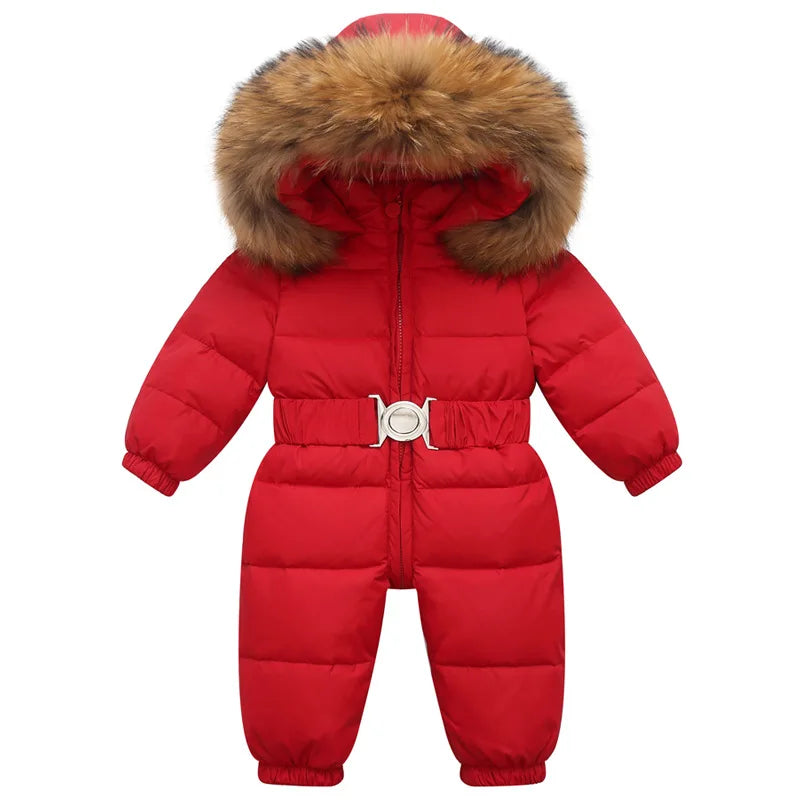 Gevoerd, waterdicht winterpak met capuchon en riem – Winterzauber Niko