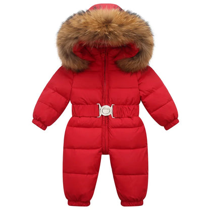 Gevoerd, waterdicht winterpak met capuchon en riem – Winterzauber Niko