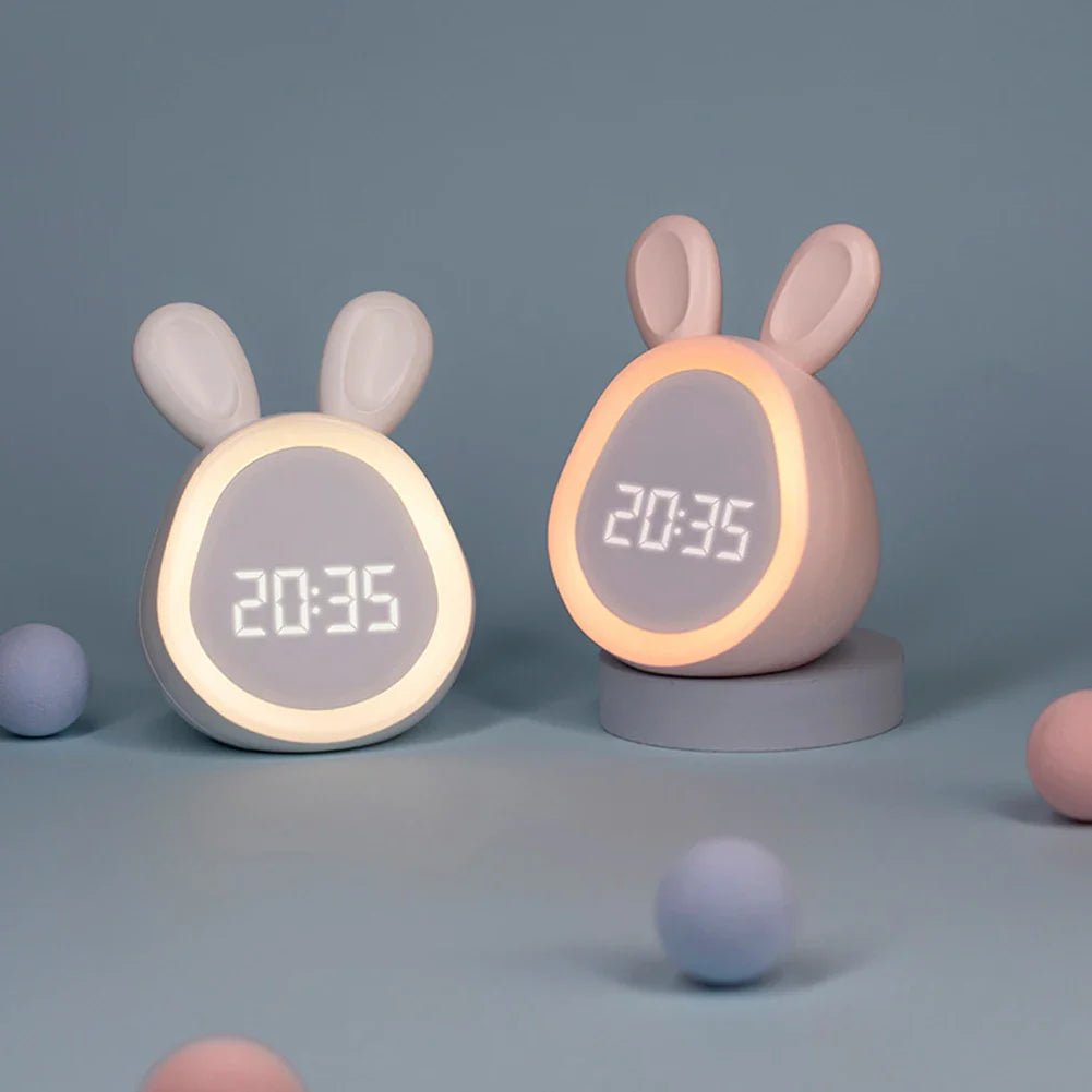 Kinderwekker in Konijnvorm met LED Nachtlamp - BunniGlow