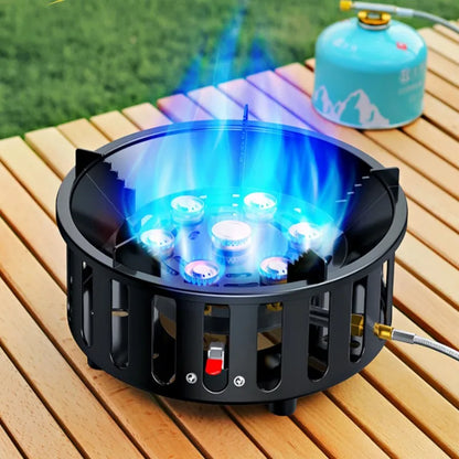 7-Core Draagbare Camping Gas Branders met Elektronische Ontsteking – Kael