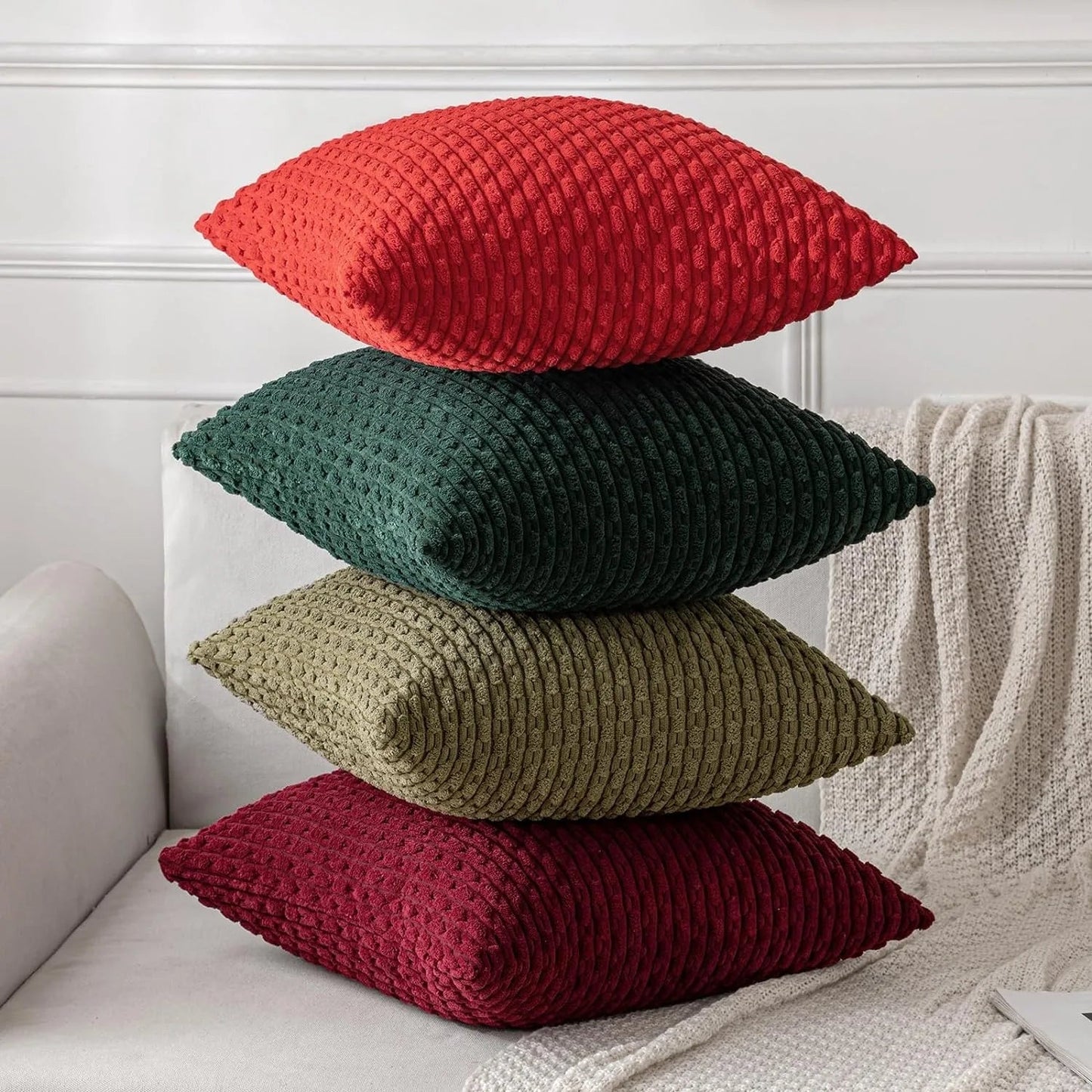 Corduroy Kussenhoezen met Boho-Stijl – Velvia