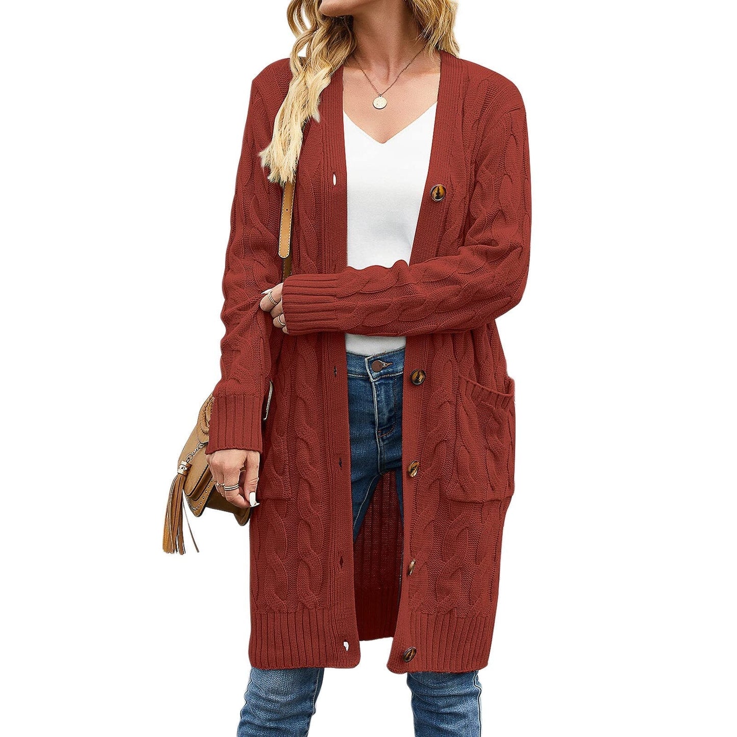 Gebreide dames cardigan met zakken – Noelle
