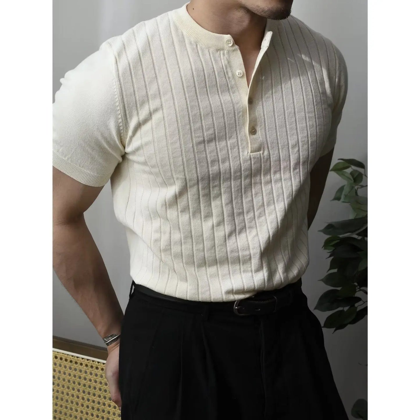 Slim Fit Heren Polo met rits – Fabrizio