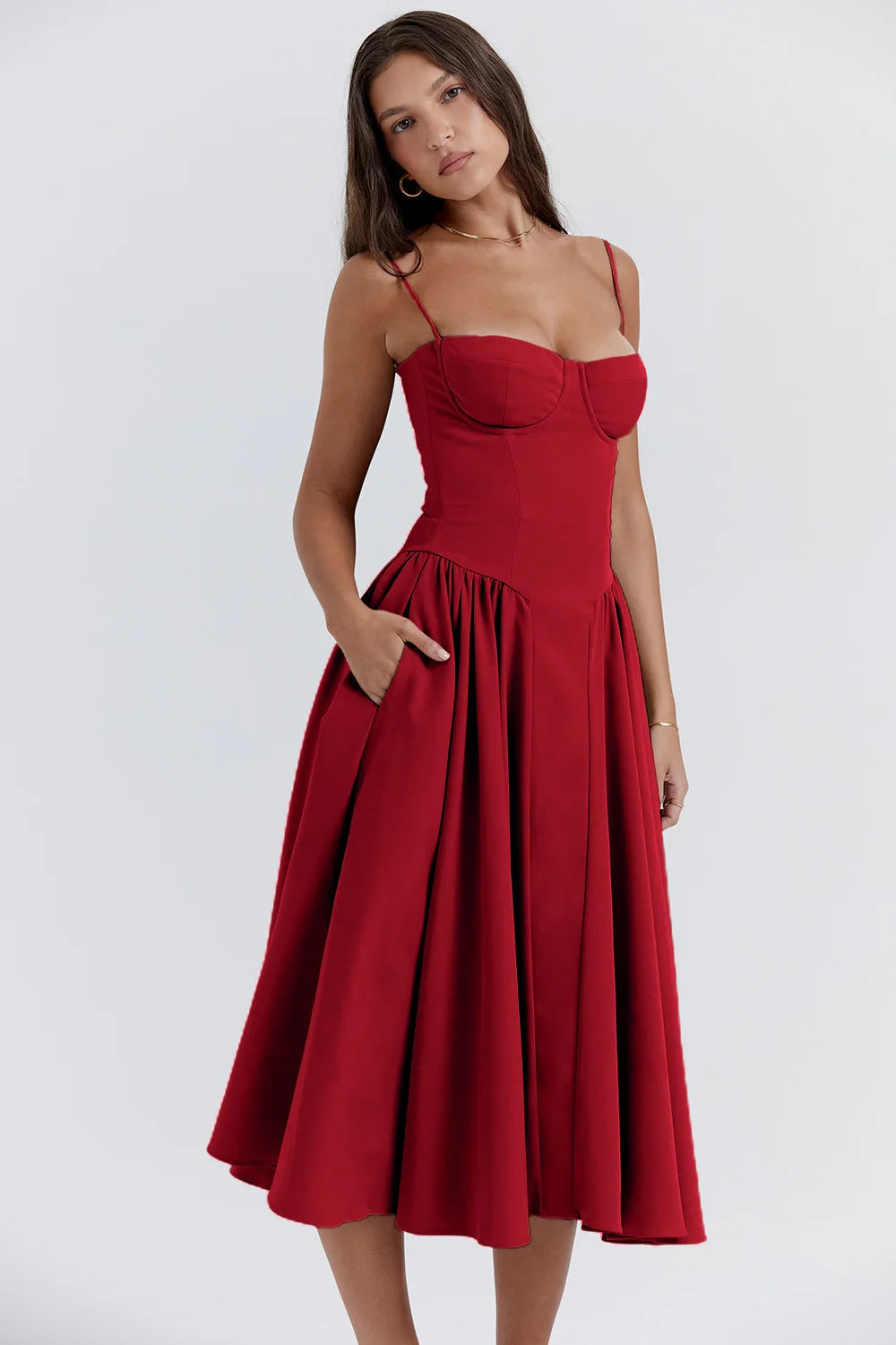 Zomerjurk met Sweetheart Halslijn – Elvira