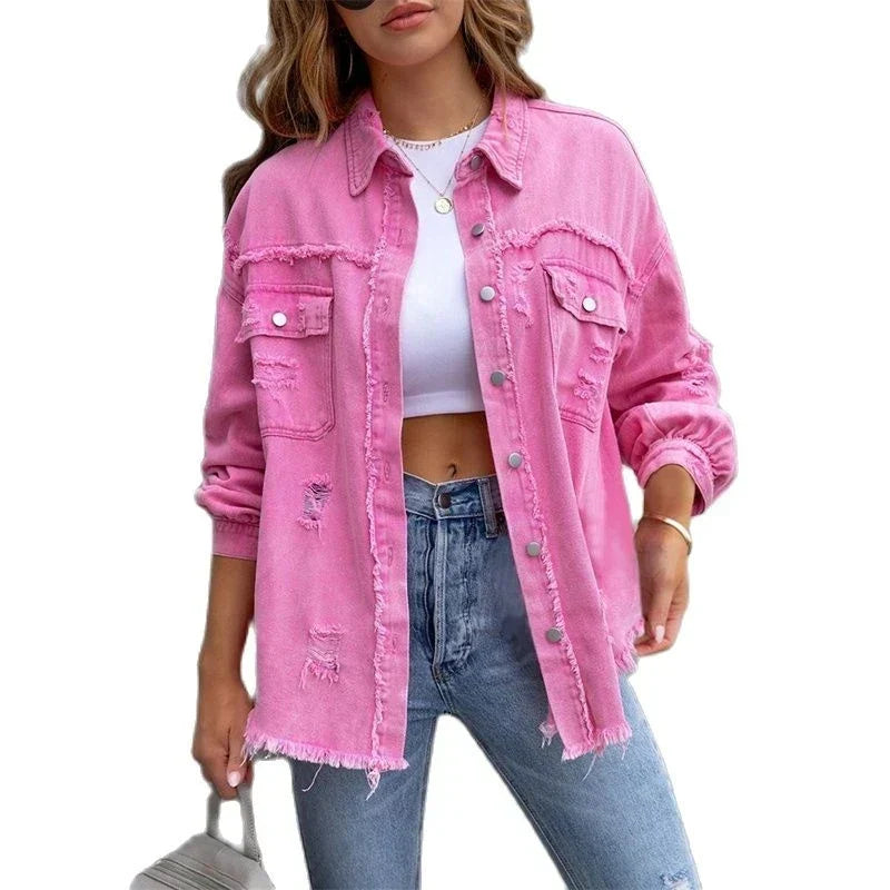 Boho dames spijkerjack met Ibiza-flair & slim fit voor voorjaar/zomer – Yara