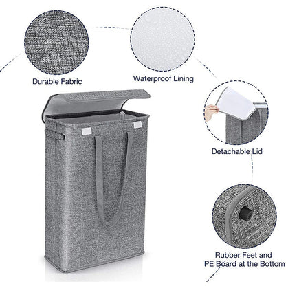 45L Slim Wasmand met Deksel – Neris