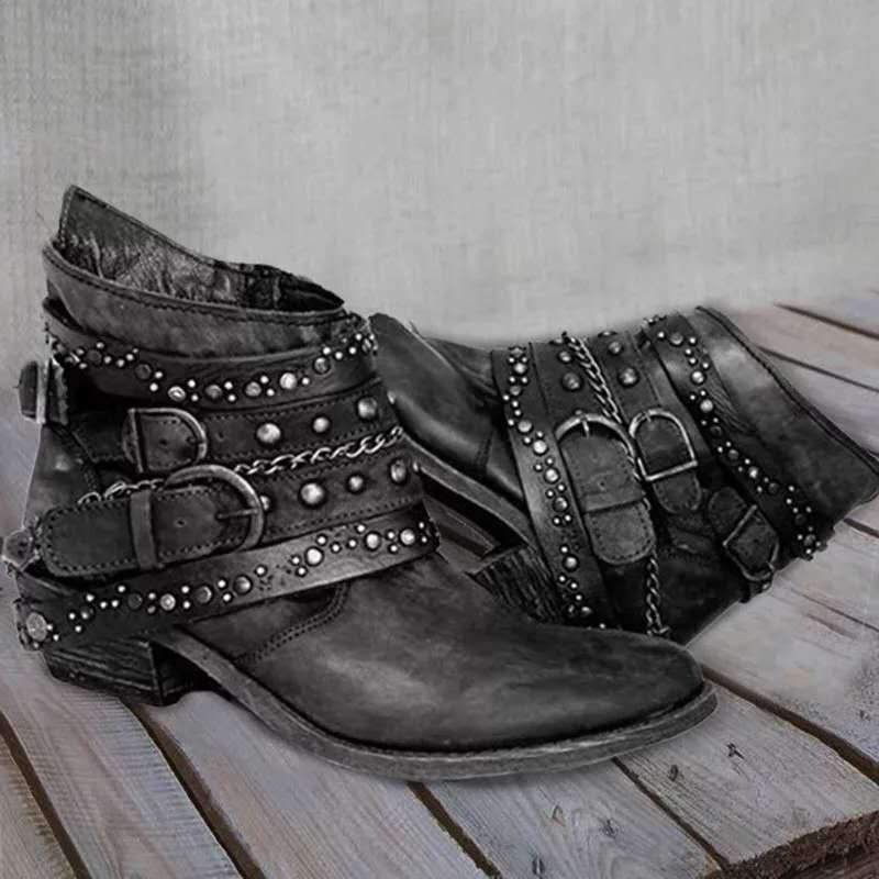 Vintage Slip-On Dameslaarzen - Nora