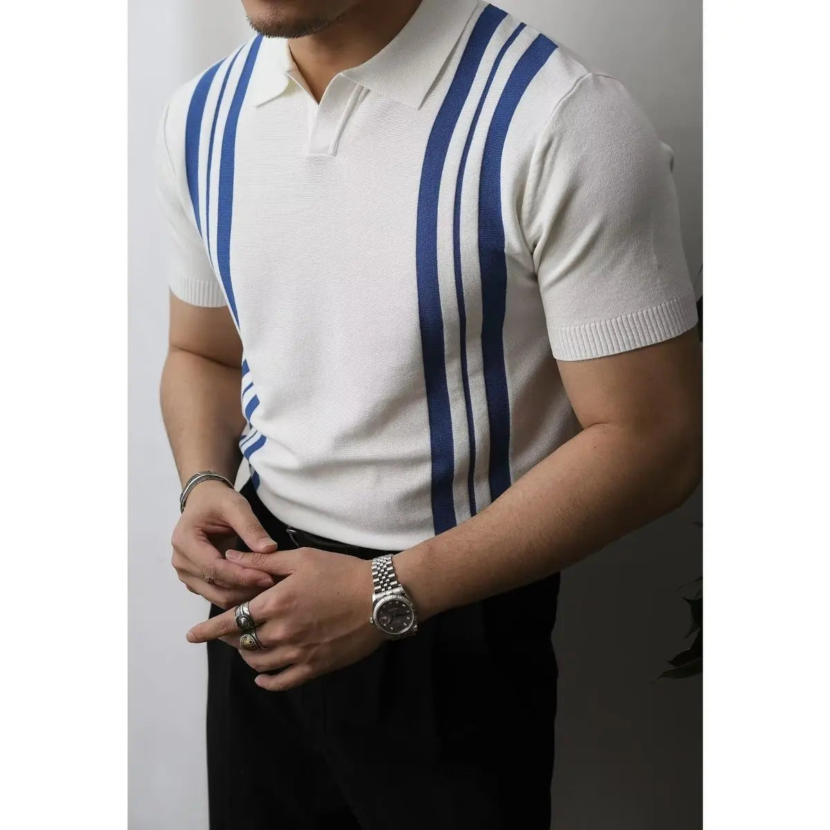 Slim Fit Heren Polo met rits – Fabrizio