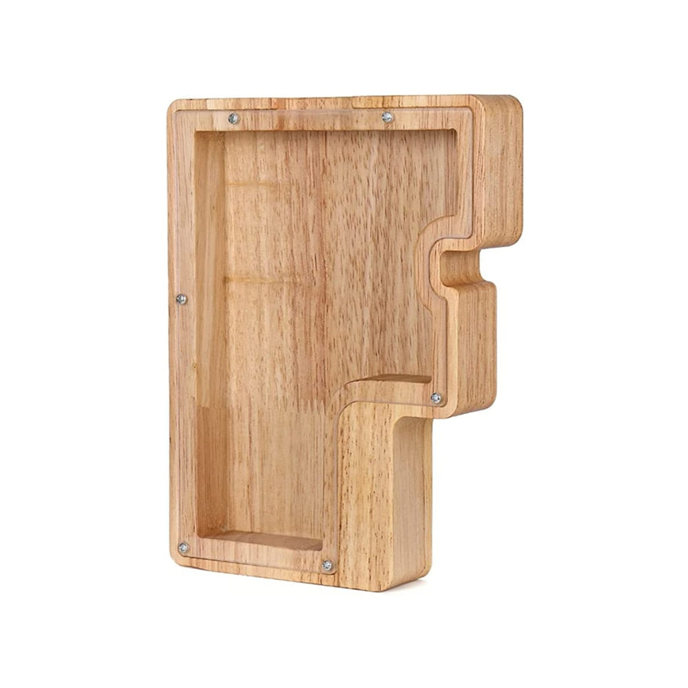 Houten Alfabet Spaarpot - LetterSaver