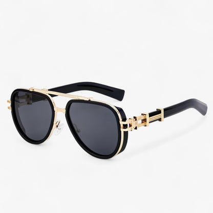 Oversized Steampunk Zonnebril met Gepolariseerde Glazen – Arclight