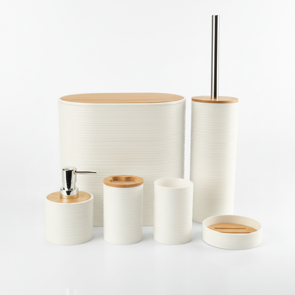 Sechsteiliges Badezimmerzubehör Set - Bamborao