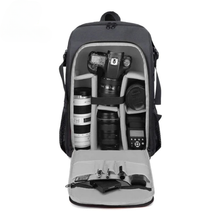Waterdichte Oxford Camera Rugzak met Multi-Compartment Opslag – Elric