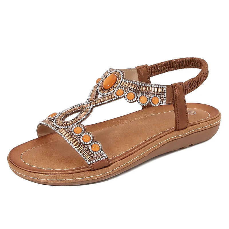 Modieuze dames sandalen met strass en glitters – zomerschoenen voor feest & vrije tijd