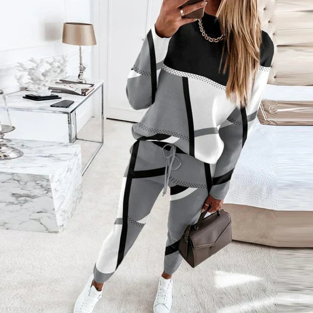 2-delig Set met O-hals en Lange Broek - Sophie