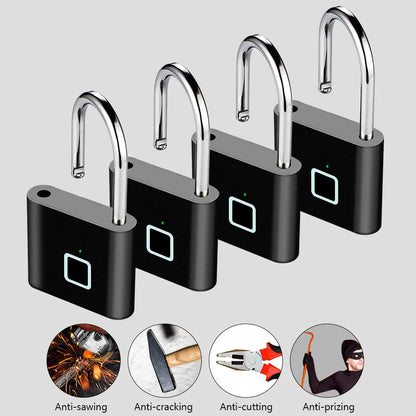 Slim vingerafdrukhangslot met USB-opladen & waterdicht ontwerp – Titan
