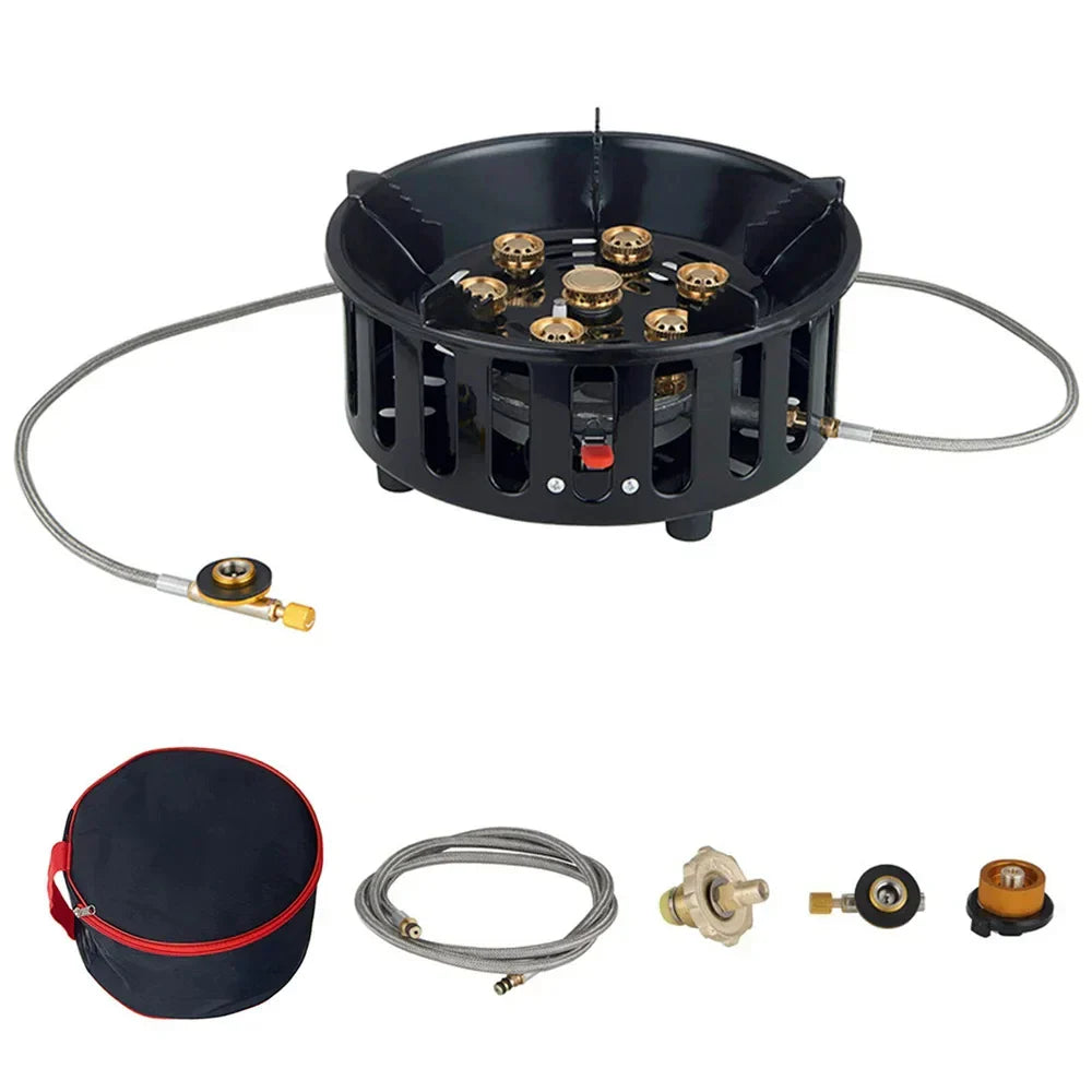 7-Core Draagbare Camping Gas Branders met Elektronische Ontsteking – Kael
