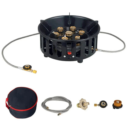 7-Core Draagbare Camping Gas Branders met Elektronische Ontsteking – Kael