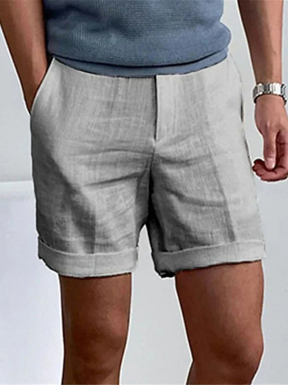 Lichte Linnen Heren Zomershorts met Relaxte Pasvorm - Jorin