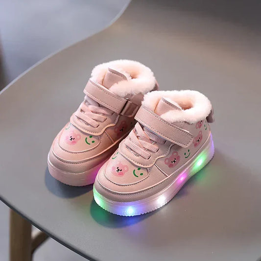 Herfstverlichte kinder-LED-sneakers met comfortzool – HerbstGlimmerStep