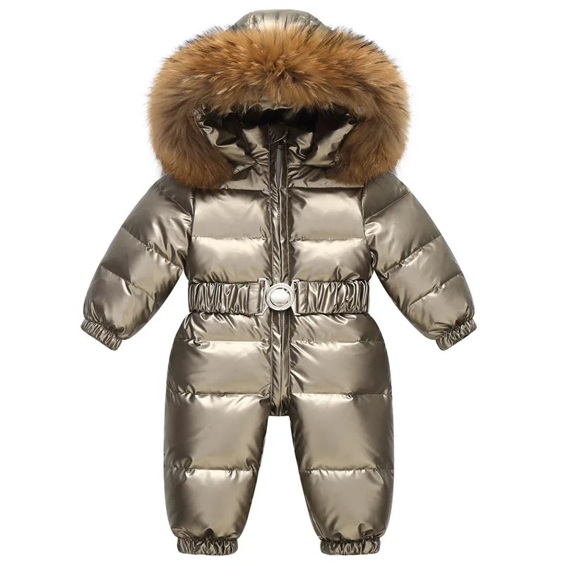 Gevoerd, waterdicht winterpak met capuchon en riem – Winterzauber Niko