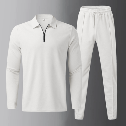Premium Herenset voor Vrijetijd met Lange Mouwen T-shirt en Joggingbroek – Elian