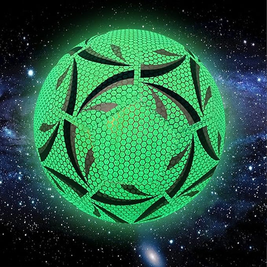 Lichtgevende voetbal met reflecterend effect – Voor speelplezier overdag en 's nachts