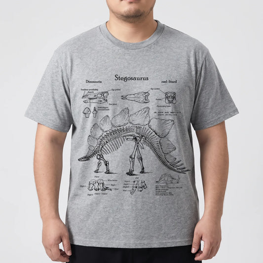 Short Sleeve Dinosaur Print Plus Size Shirt - Jim
