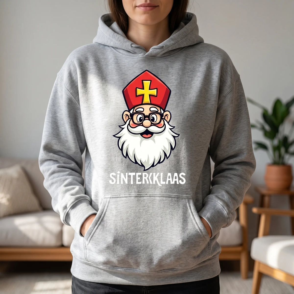 Sinterklaas Hoodie Met Feestelijke Print - Klaasina