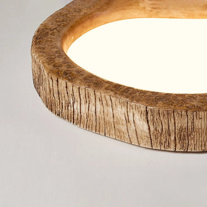 Rustieke LED Plafondlamp met Houtlook - Auralog