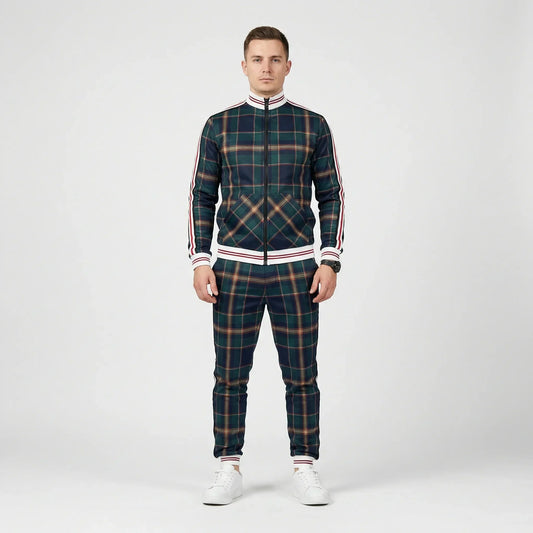 Slim Fit Jogger Set Mit Stehkragen - Riccardo