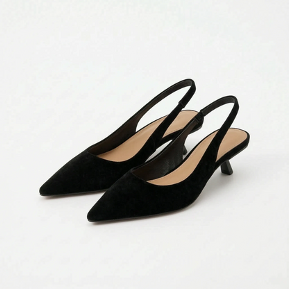 Slingback Sandalen Met Puntneus En Lage Hak - Carrie