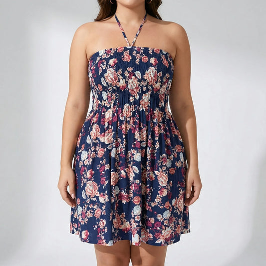 Smocked Bodice Plus Size Casual Dress - Myrtle