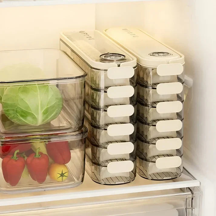 Stapelbare Vershoudbox met Deksel - FridgeStack