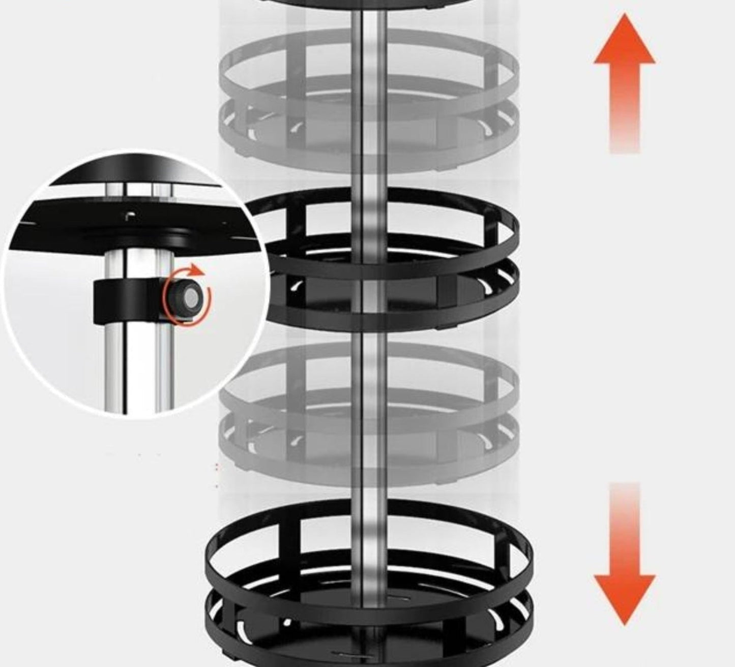Roterend Opbergrek -  TwistRack 360°