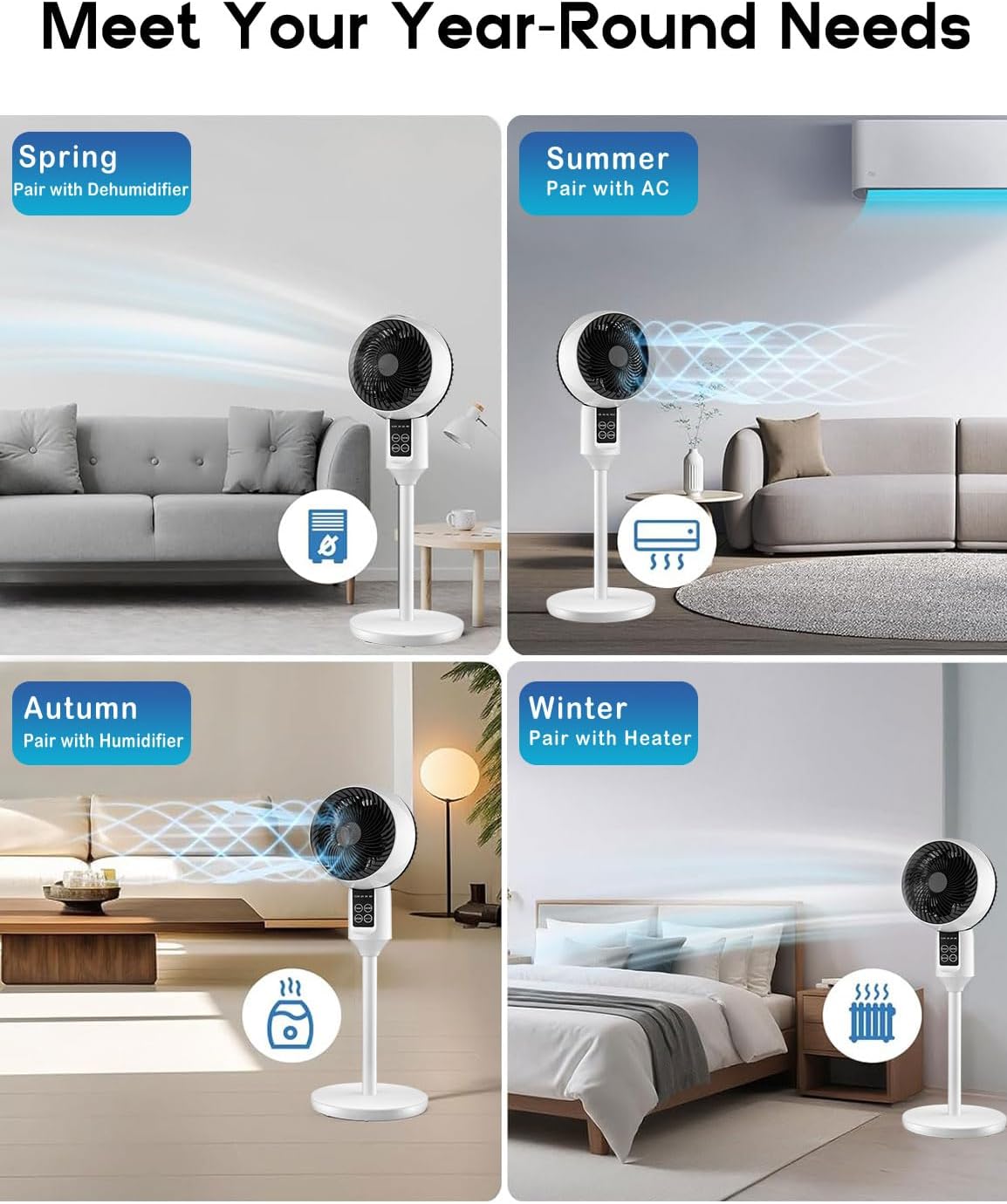 Staande Ventilator Met Afstandsbediening En Multidirectionele Oscillatie - Ventorix