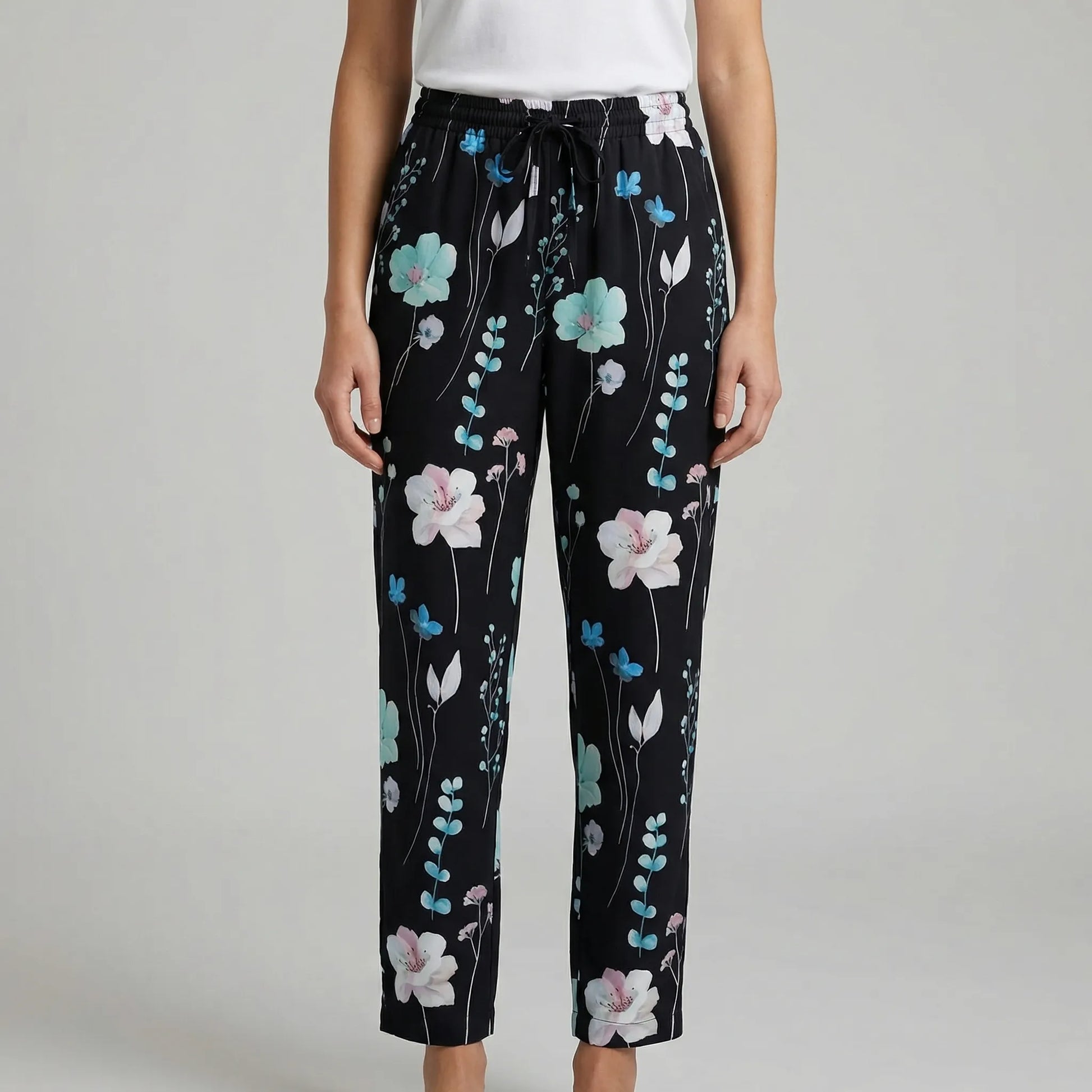 Straight-Leg Printed Casual Pants - Lucia
